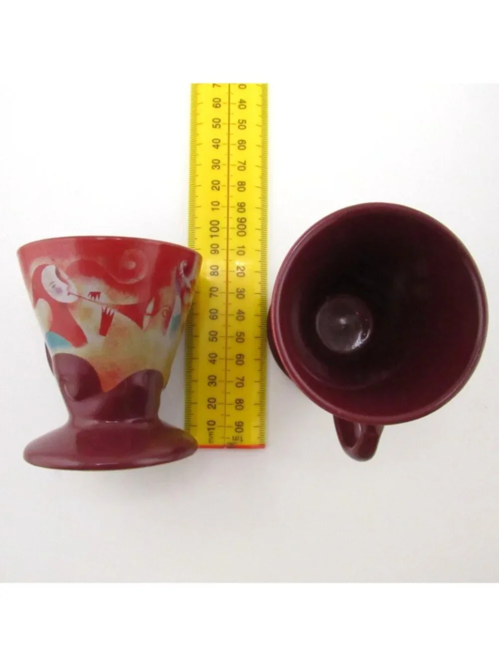 Vintage Pair Frangelico Court Jester LINDA FRICHTEL Espresso Coffee Cups/Mugs